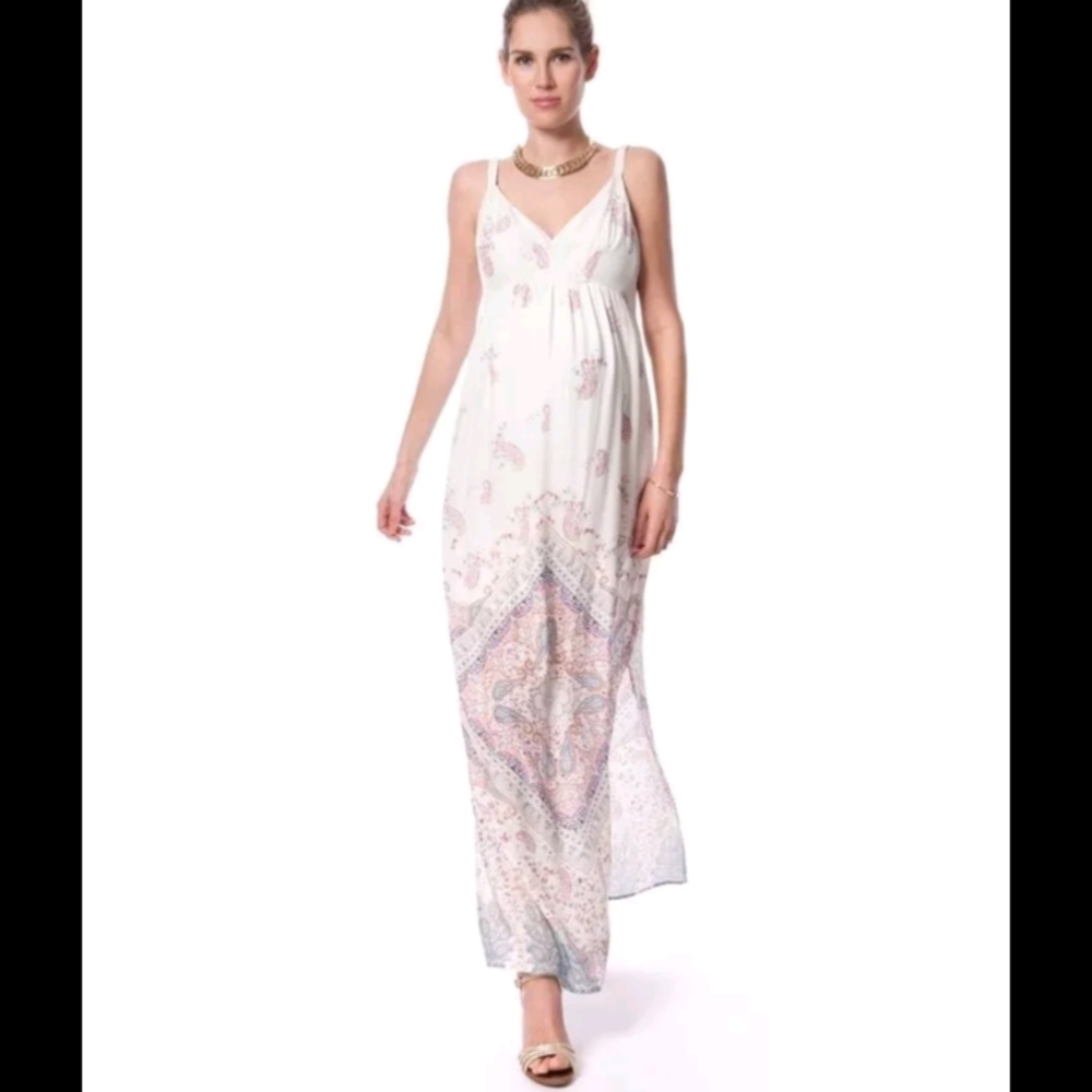 Seraphine White Sleeveless V-Neck Maxi Sundress